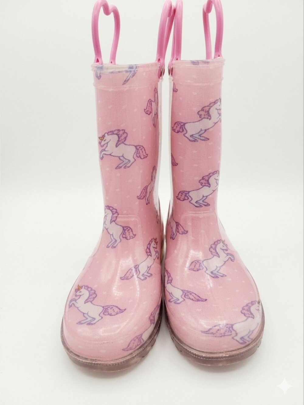 Pink Unicorn Kids Rain Boots Toddler Size 12